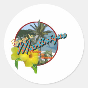 martinique2 classic round sticker