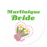 Martinique Bride Classic Round Sticker