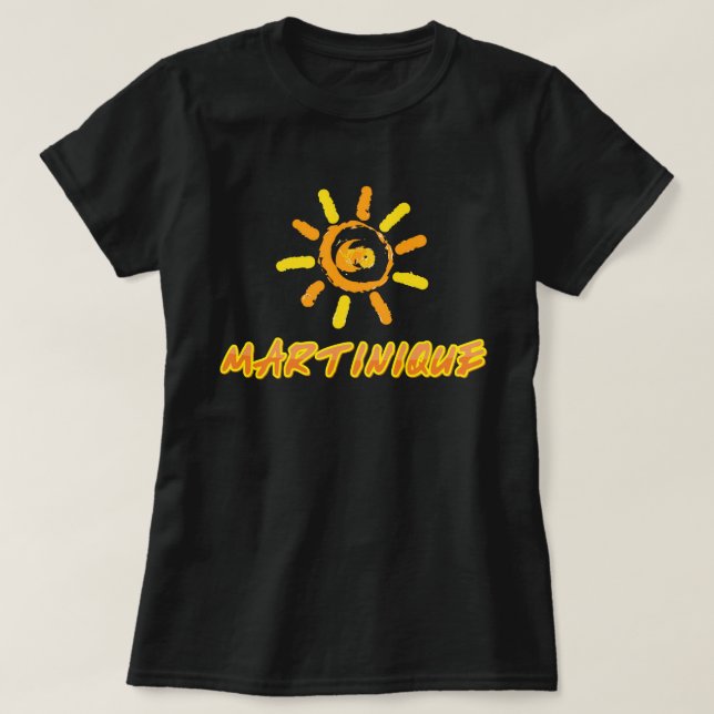 Martinique bright yellow & orange T-Shirt (Design Front)