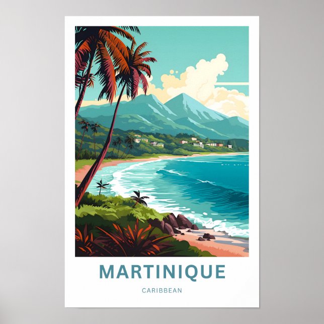 Martinique Caribbean Travel Print (Front)