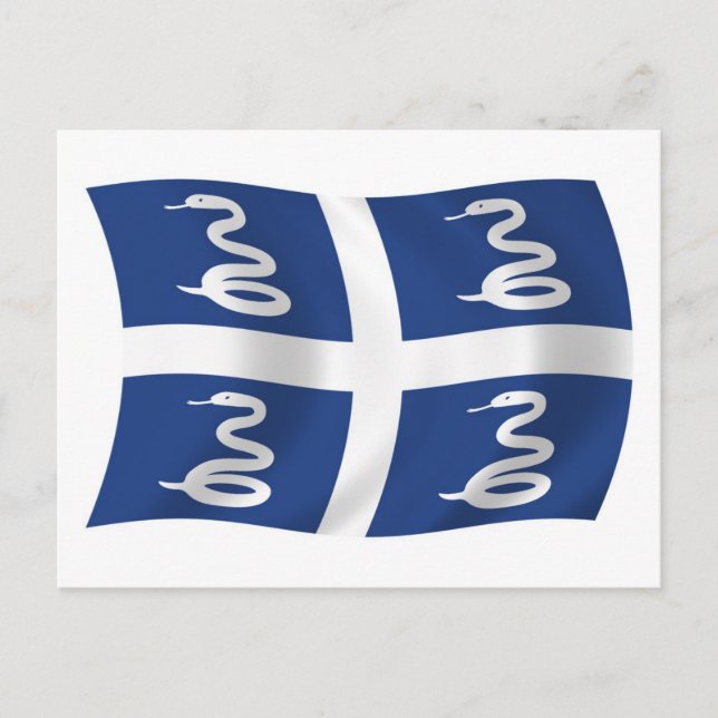 Martinique Flag Postcard (Front)
