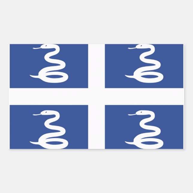 Martinique Flag Rectangular Sticker (Front)