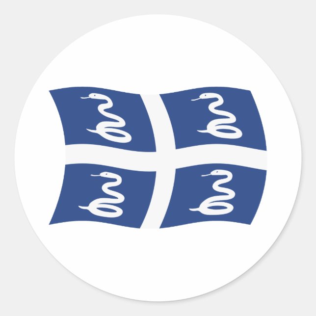 Martinique Flag Sticker (Front)