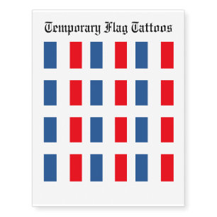 Martinique Flag Temporary Tattoos