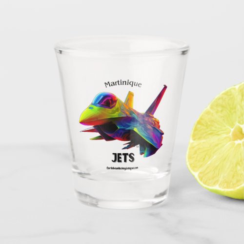 Martinique Jets 1 of the Caribbean Hockey  Shot Glass