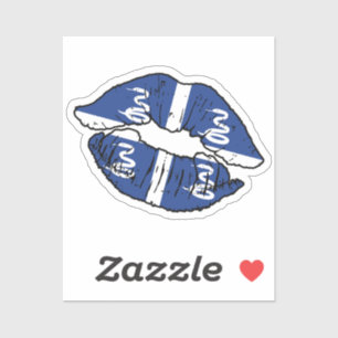 Martinique Martinican Lipstick Love Flag Sticker