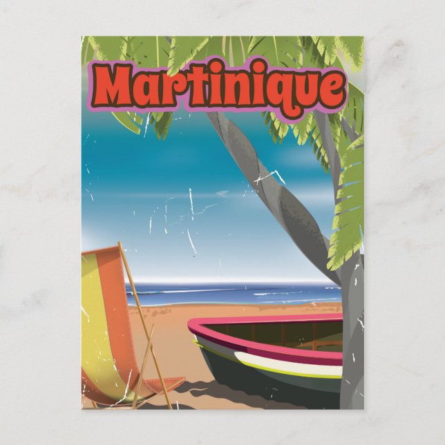 Martinique Vintage travel poster Postcard (Front)