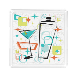 Martinis A Go-Go Small Square Tray