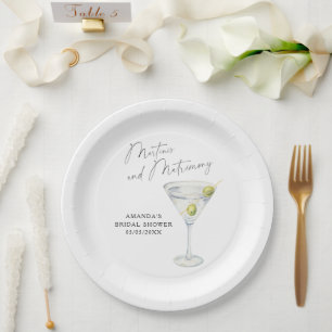 Martinis and Matrimony Bridal shower  Paper Plates