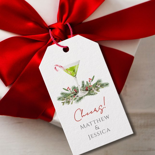 Martinis and Mistletoe Custom Holiday Guest Towels (Creator Uploaded)