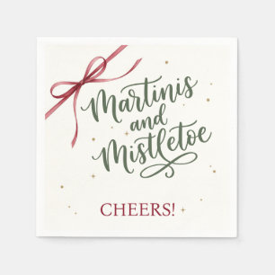 Martinis and Mistletoe Holiday Party Napkins