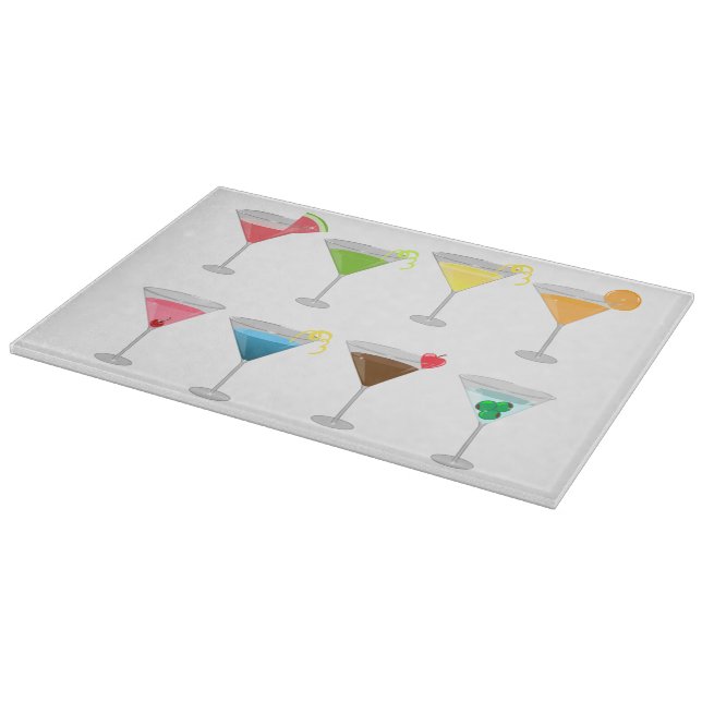 Martinis Cocktails Cutting Board (Corner)