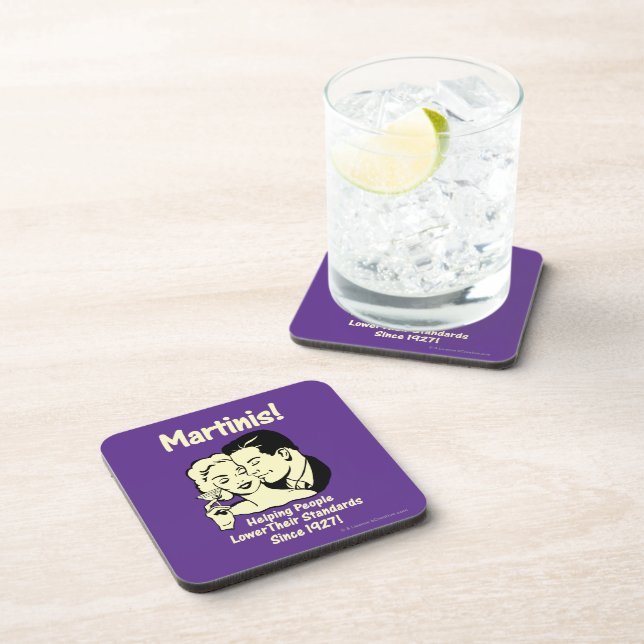 Martinis: Helping Lower Standards Coaster (Right Side)