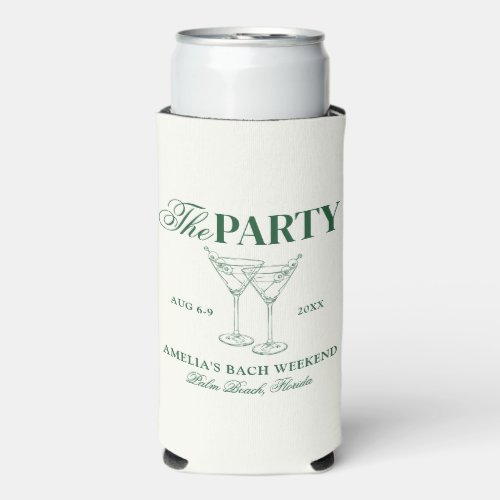 Martinis  Matrimony Bachelorette Party Seltzer Can Cooler