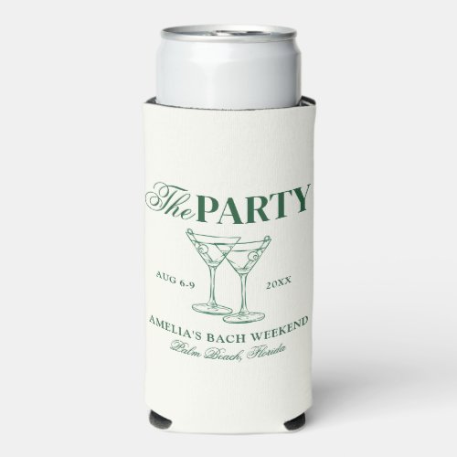 Martinis  Matrimony Bachelorette Party Seltzer Can Cooler