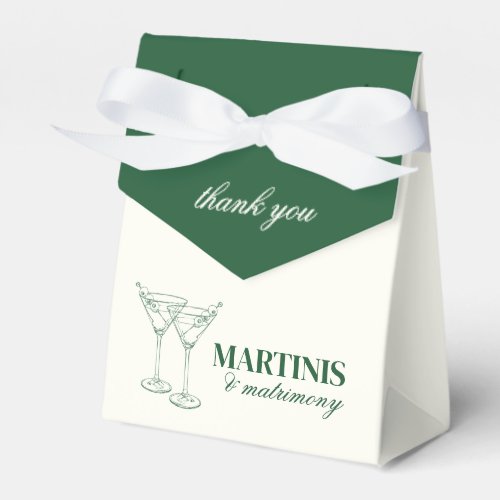 Martinis  Matrimony Bachelorette Weekend Favor Boxes