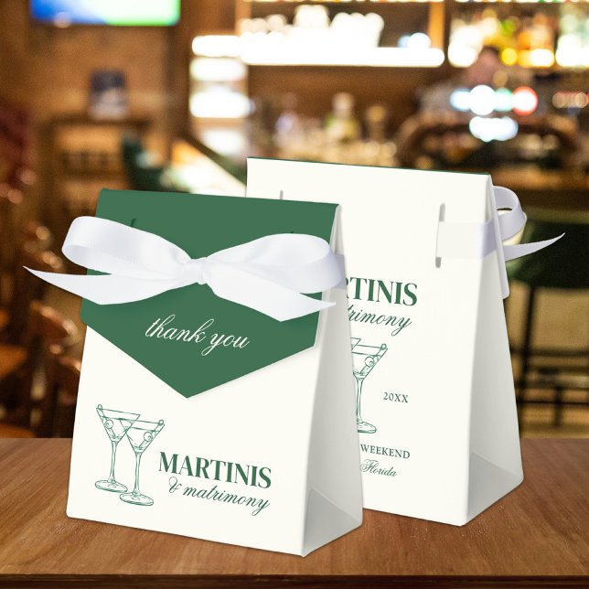 Martinis & Matrimony Bachelorette Weekend Favor Boxes (Creator Uploaded)