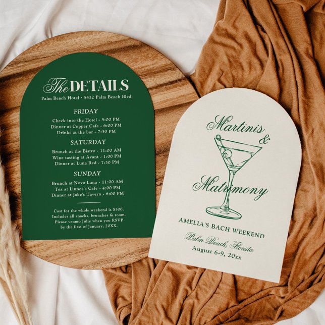 Martinis & Matrimony Bachelorette Weekend Invita I Invitation (Creator Uploaded)
