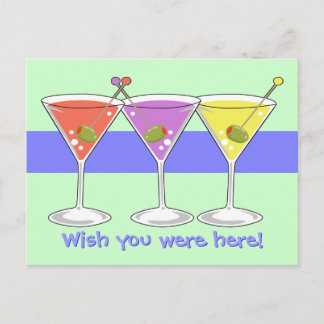 Martinis Postcard