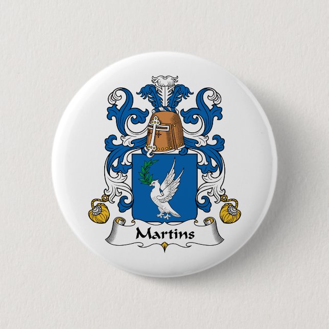 Martins Family Crest Pinback Button (Front)