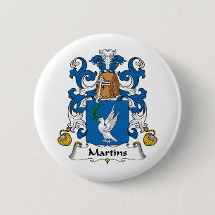 Martins Family Crest Pinback Button