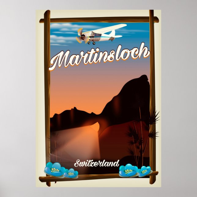 Martinsloch Switzerland travel poster (Front)