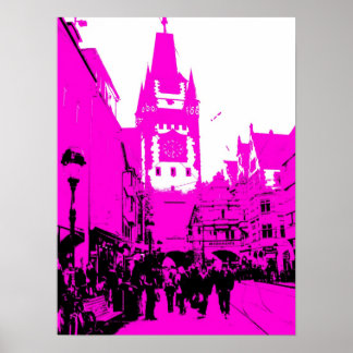 martinstor freiburg pink poster