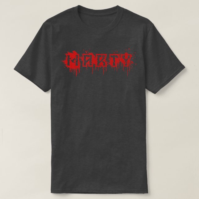 Marty  First Name Halloween Costume Personalized  T-Shirt (Design Front)