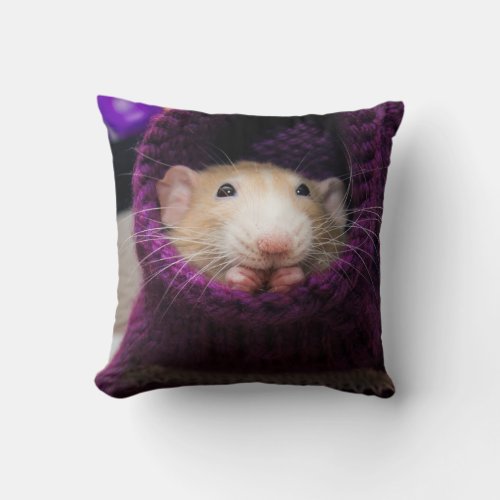 Marty Mouse Purple Sock Pillow