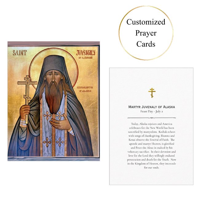 Martyr Juvenaly of Alaska Orthodox Prayer Card     (Creator Uploaded)