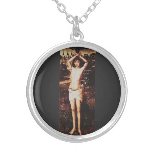 Martyrdom of Saint Sebastian Silver Plated Necklace