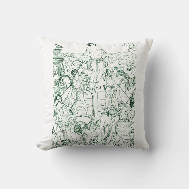 Martyrdom of Saint Sebastian  Throw Pillow (Front)