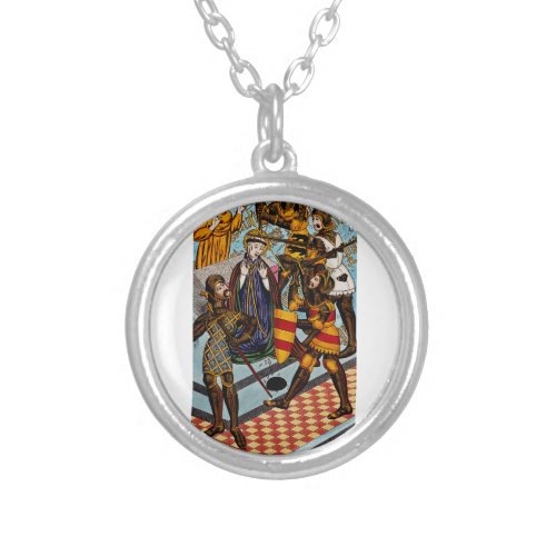 Martyrdom of Saint Thomas of Canterbury Silver Plated Necklace