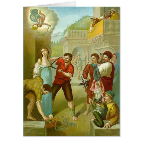 Martyrdom of St Agatha M 003 All Sizes Card