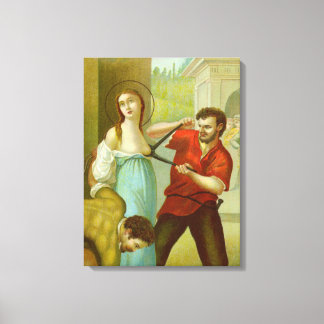 Martyrdom of St. Agatha (M 003) Canvas Print