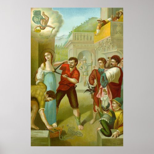 Martyrdom of St Agatha M 003 Poster