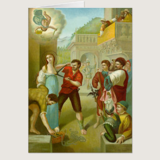 Martyrdom of St. Agatha (M 03) Blank Greeting Card
