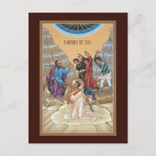 Martyrdom of St Stephen Prayer Card