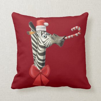 Marty's Candy Cane Throw Pillow by madagascar at Zazzle