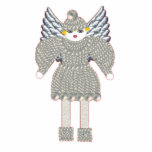 Martzkin Angel Ornament<br><div class="desc">This acrylic Tinsel Martzkin Christmas Ornament will look sweet on any tree! It makes make a great holiday party favor or Christmas gift tie-on,  too! Also available as a table decoration,  keychain,  magnet,  or brooch. From my Tinsel Martzkin Collection of coordinated holiday stationery and postage,  tabletop items and gifts.</div>