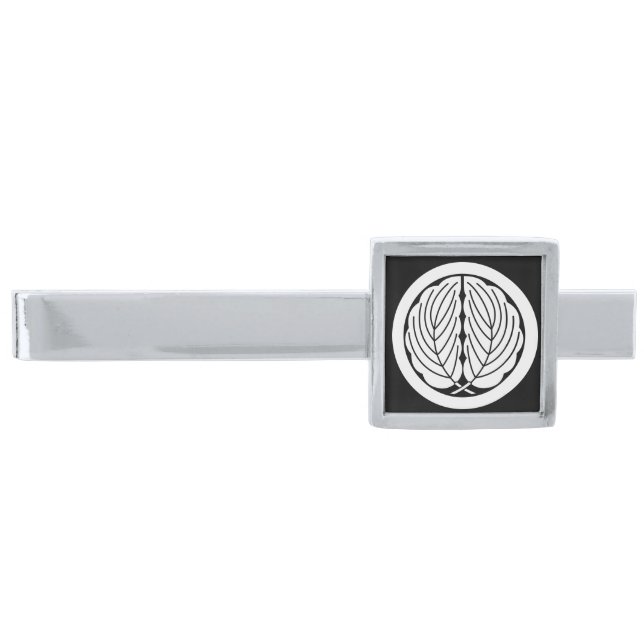 Maru Daki Kashiwa Silver Finish Tie Bar (Front)