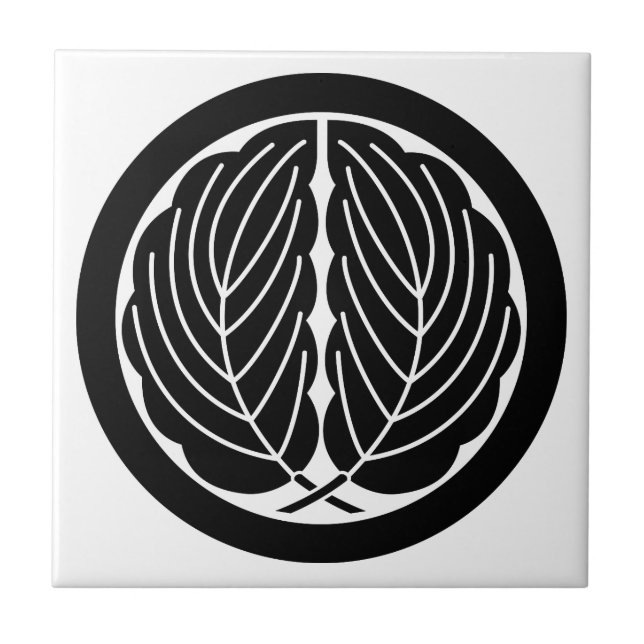 Maru ni Daki Kashiwa Ceramic Tile (Front)