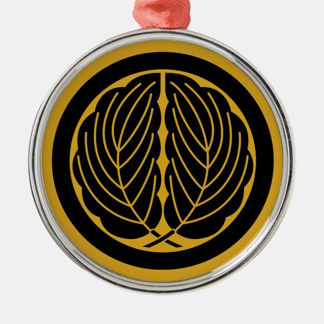 Maru ni Daki Kashiwa Metal Ornament (Front)