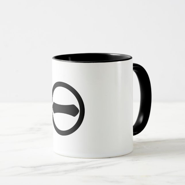 Maru ni ichi no ji, a Japanese family crest consis Mug (Front Right)