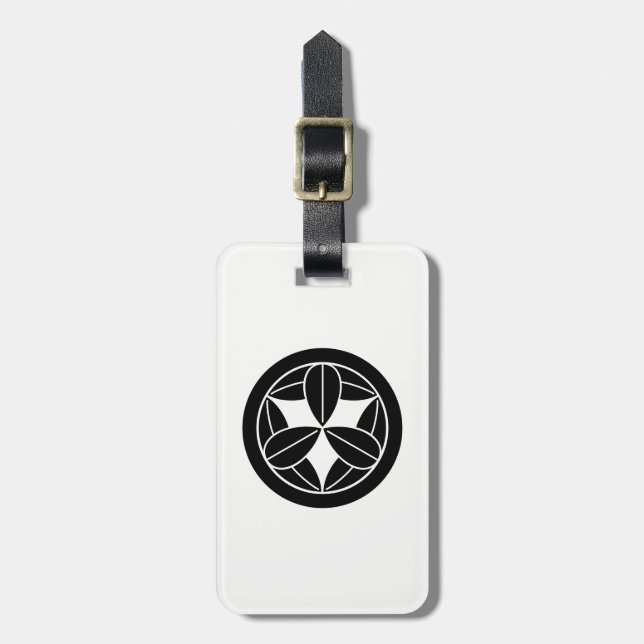 Maru-ni-Kumaizasa Luggage Tag (Front Vertical)