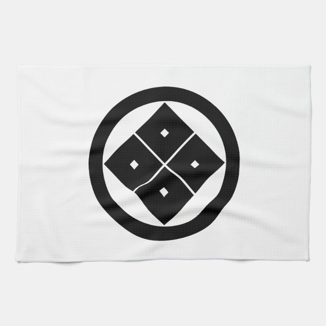 Maru ni Sumitate Yotsume Kitchen Towel (Horizontal)