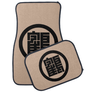 Maru ni Tsuru no Kakuji Car Floor Mat