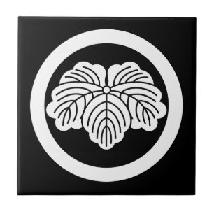 Maru ni Tsuta (based on 'Kemon Sho') Ceramic Tile