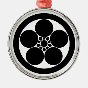 Maru ni Umebachi Metal Ornament