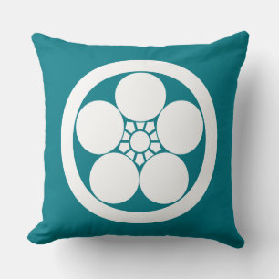 Maru ni Umebachi Throw Pillow